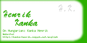 henrik kanka business card